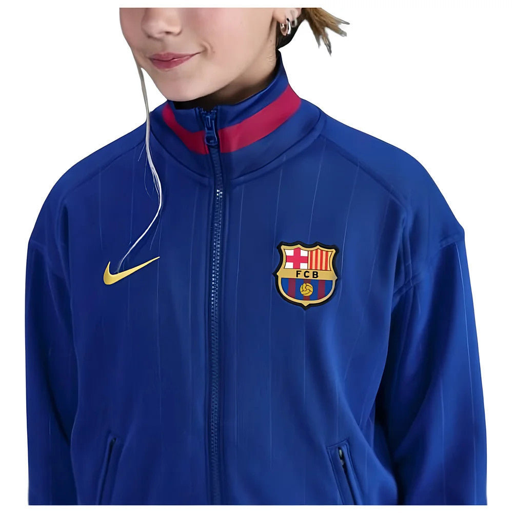 2025-2026 Barcelona Academy Pro Anthem Jacket (Blue) - Kids_3