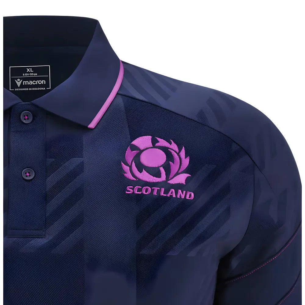2025-2026 Scotland Rugby Travel Polo Shirt (Navy) - Kids_4