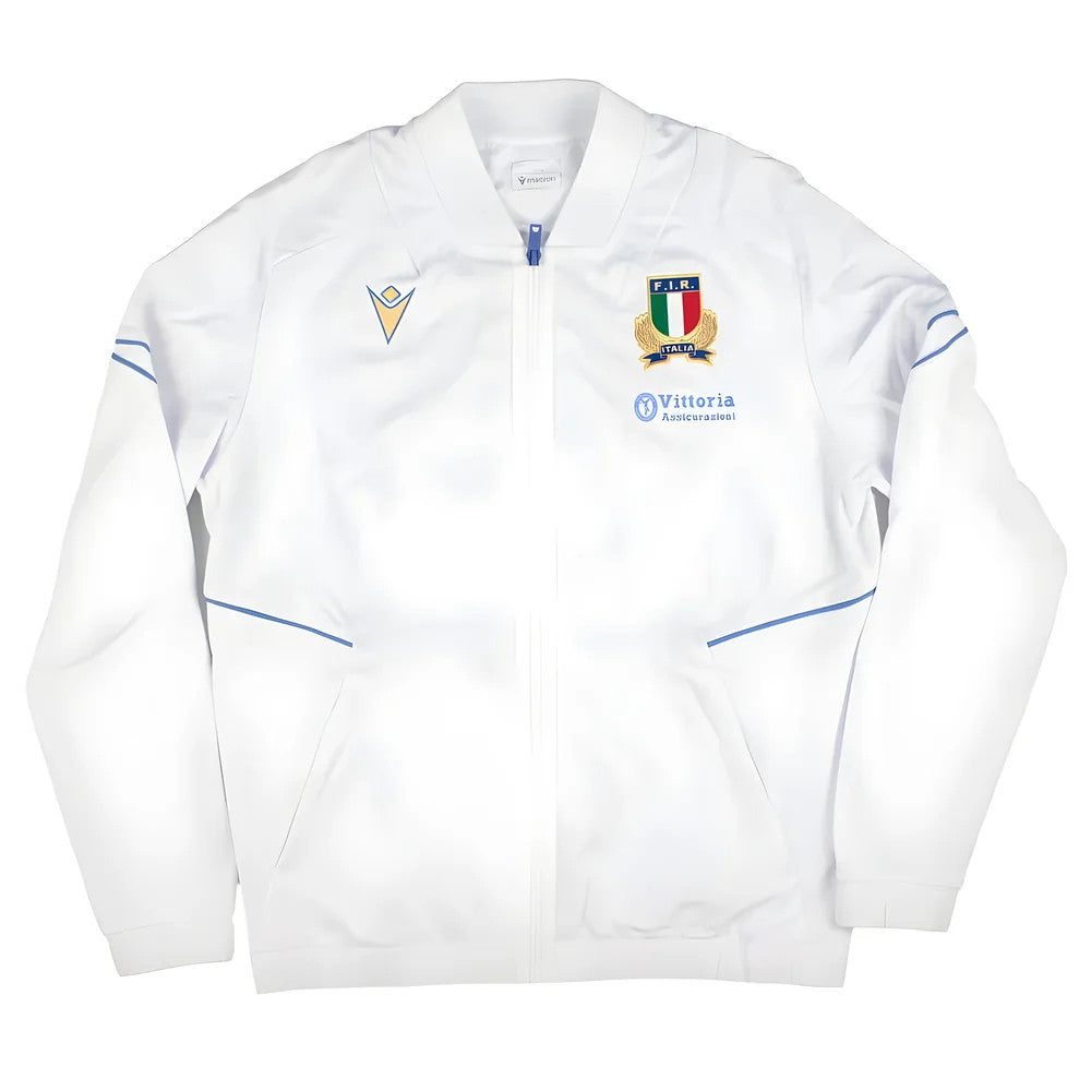2025-2026 Italy FIR Rugby Training Full Zip Top (White)_1