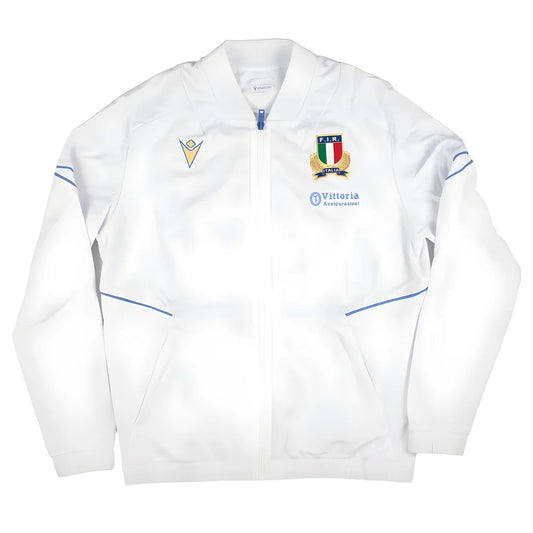 2025-2026 Italy FIR Rugby Training Full Zip Top (White)_1