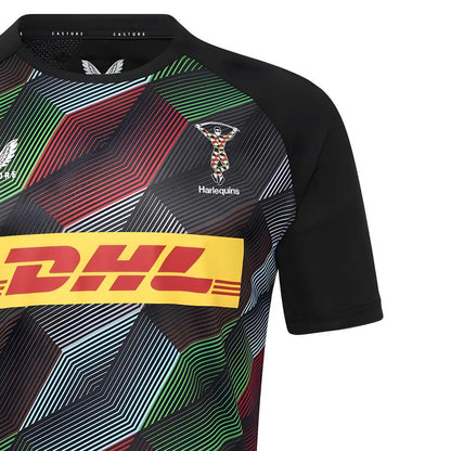 2025-2026 Harlequins Rugby Pre Match Tee (Caviar)_3