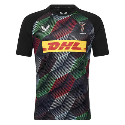2025-2026 Harlequins Rugby Pre Match Tee (Caviar)_3