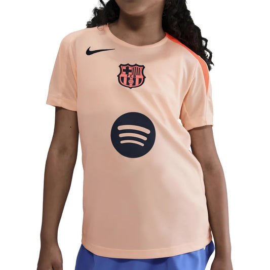 2025-2026 Barcelona Third T90 Strike Training Shirt (Orange) - Kids_1