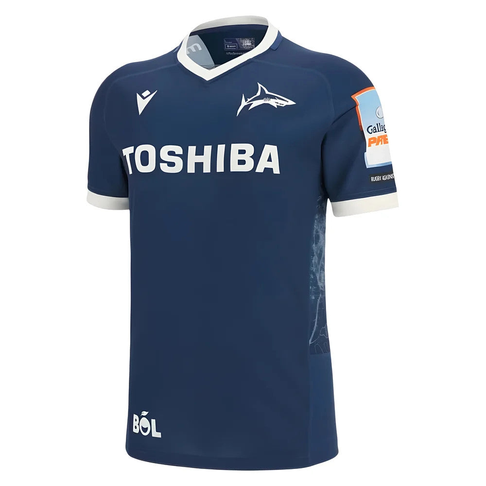 2025-2026 Sale Sharks Home Poly Rugby Shirt_3