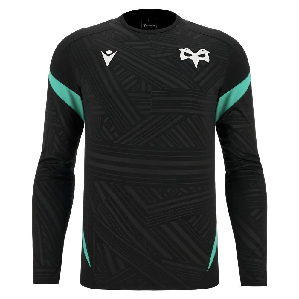 2025-2026 Ospreys Rugby Poly LS Training Tee (Black)_3