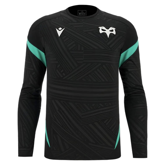 2025-2026 Ospreys Rugby Poly LS Training Tee (Black)_3