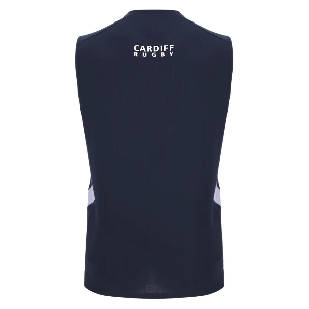 2025-2026 Cardiff Blues Training Poly Sleeveless Shirt (Navy)_3