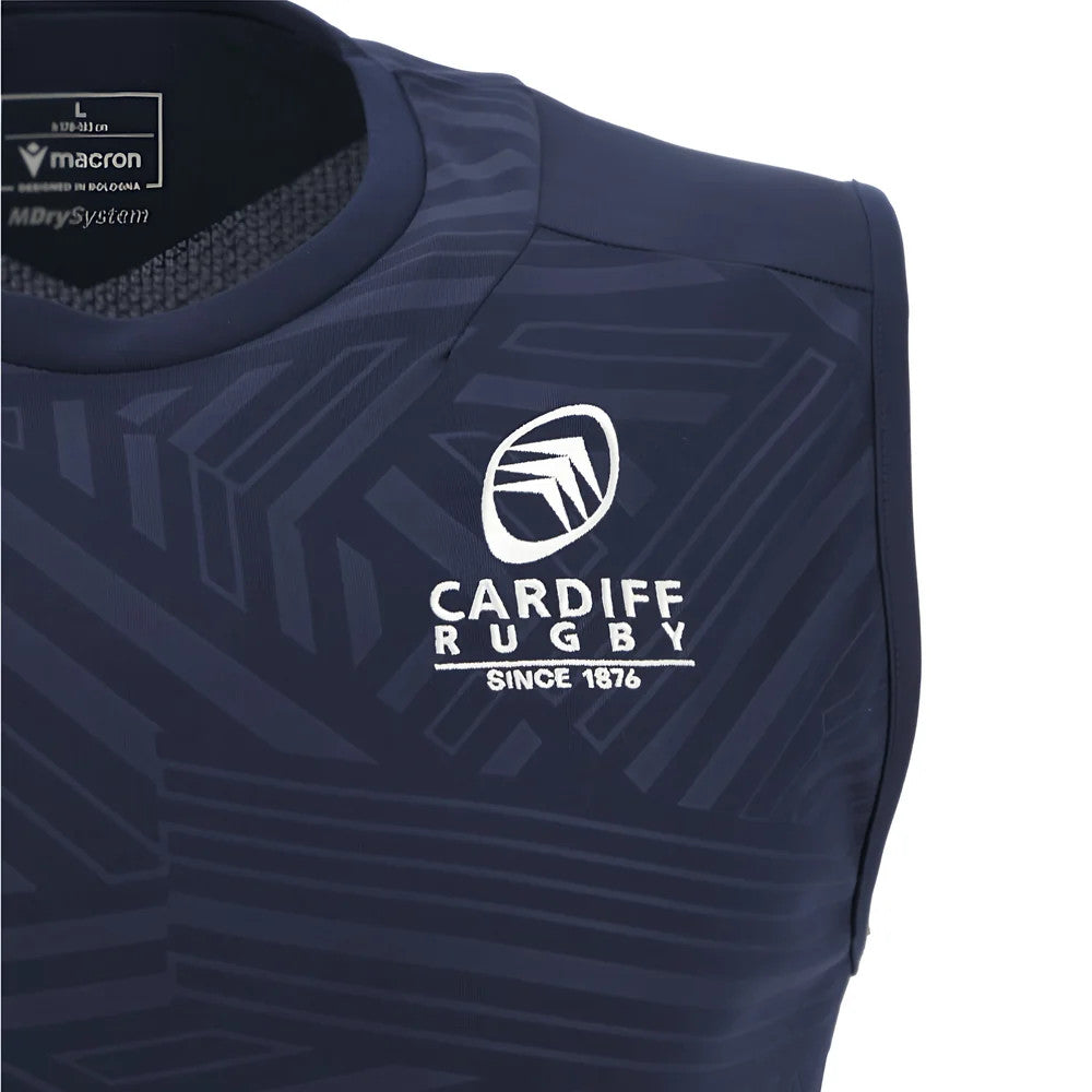 2025-2026 Cardiff Blues Training Poly Sleeveless Shirt (Navy)_3