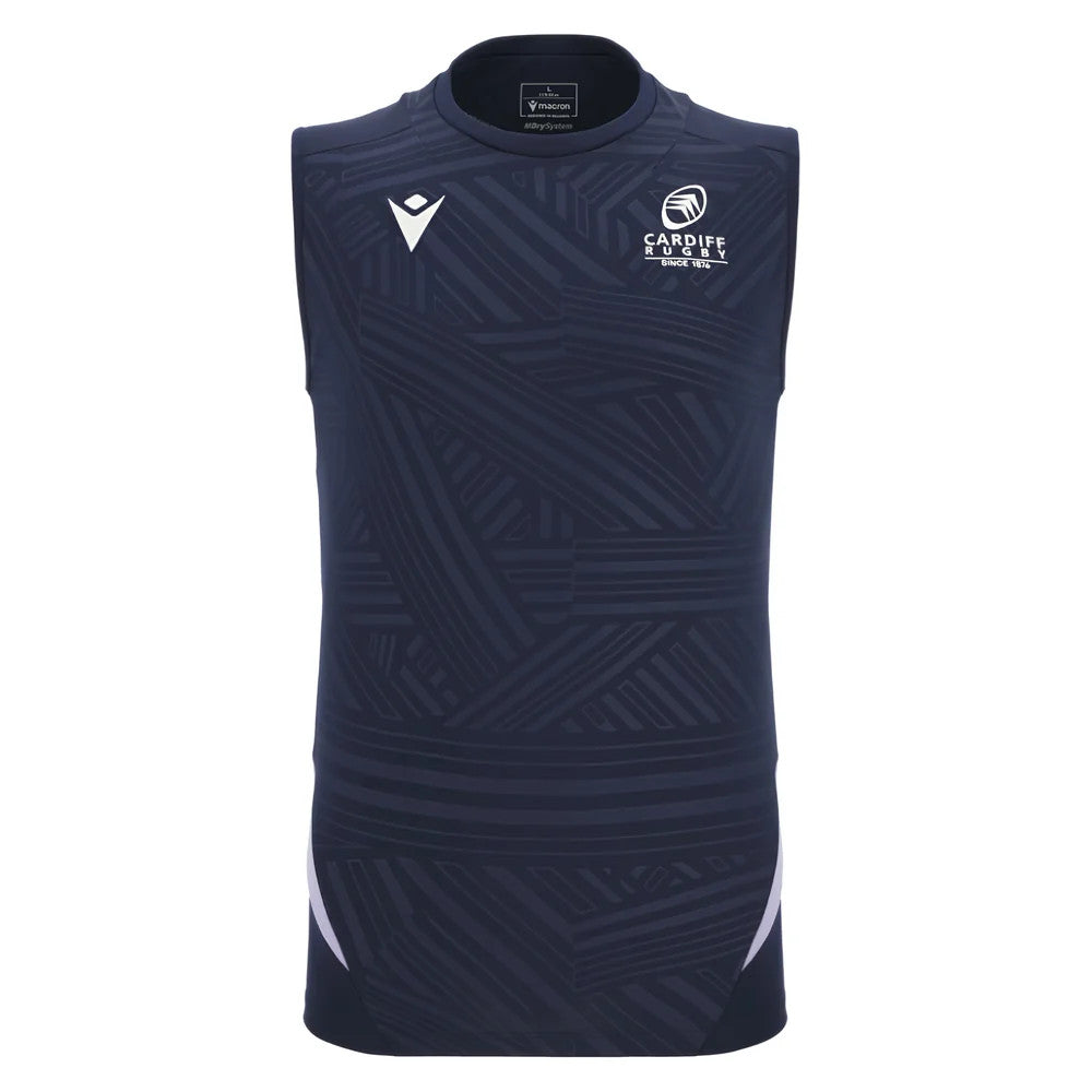 2025-2026 Cardiff Blues Training Poly Sleeveless Shirt (Navy)_3