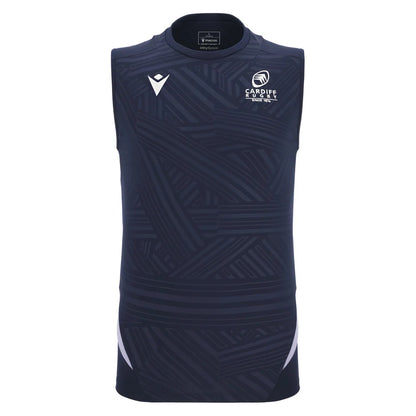 2025-2026 Cardiff Blues Training Poly Sleeveless Shirt (Navy)_3
