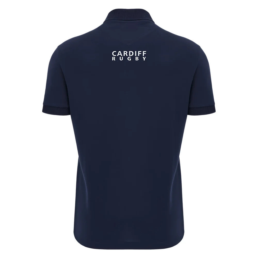 2025-2026 Cardiff Blues Rugby Ath Cotton Polo Shirt (Navy)_3