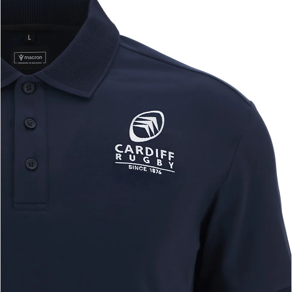 2025-2026 Cardiff Blues Rugby Ath Cotton Polo Shirt (Navy)_3