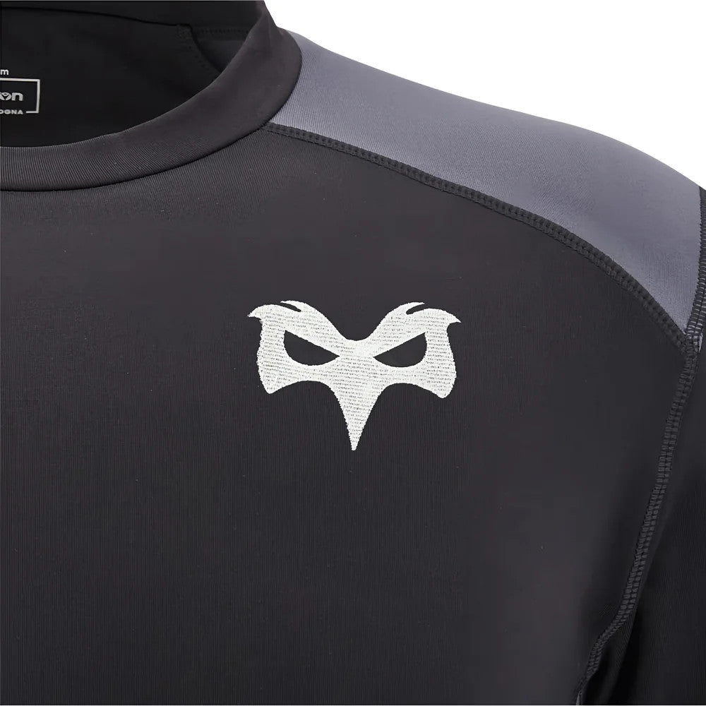 2025-2026 Ospreys Rugby Training Roundneck Top (Black)_3