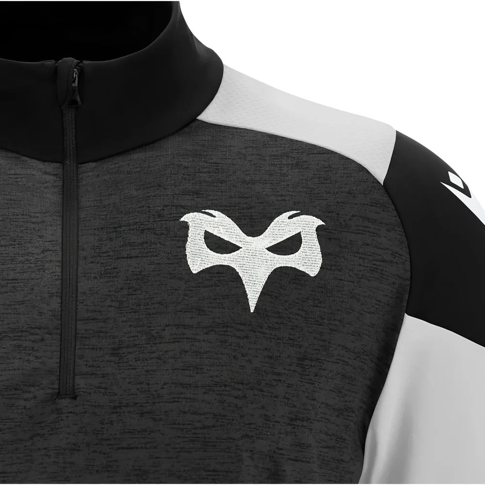 2025-2026 Ospreys Rugby 1/4 Zip Training Top (Black)_3