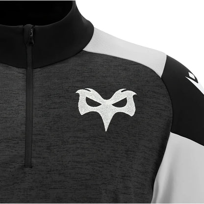 2025-2026 Ospreys Rugby 1/4 Zip Training Top (Black)_3