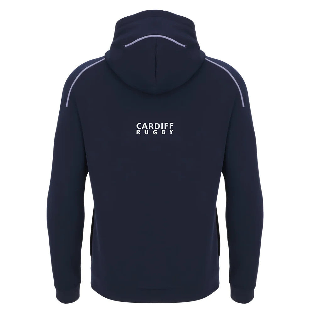 2025-2026 Cardiff Blues Warm Up Ath Full Zip Hoodie (Black)_3