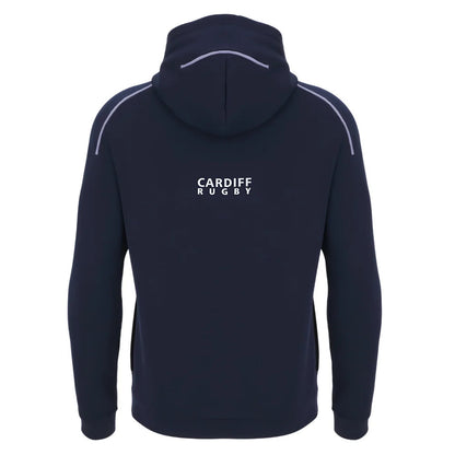 2025-2026 Cardiff Blues Warm Up Ath Full Zip Hoodie (Black)_3