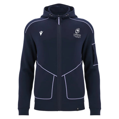 2025-2026 Cardiff Blues Warm Up Ath Full Zip Hoodie (Black)_3