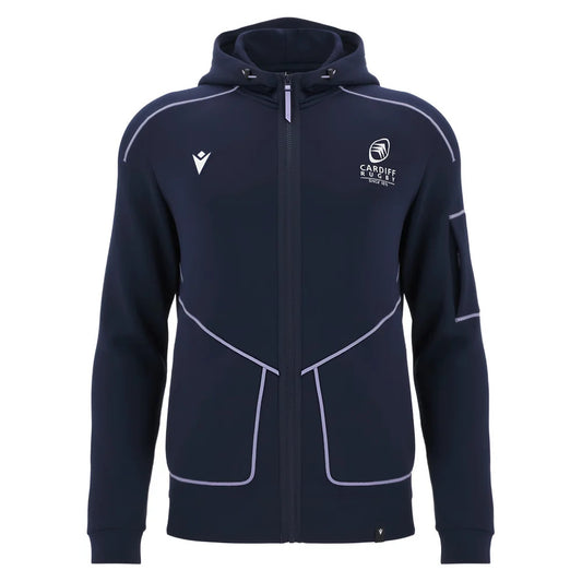2025-2026 Cardiff Blues Warm Up Ath Full Zip Hoodie (Black)_3
