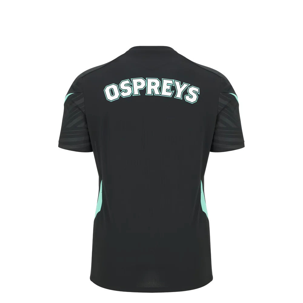 2025-2026 Ospreys Training Poly Rugby Shirt (Black) - Kids_1