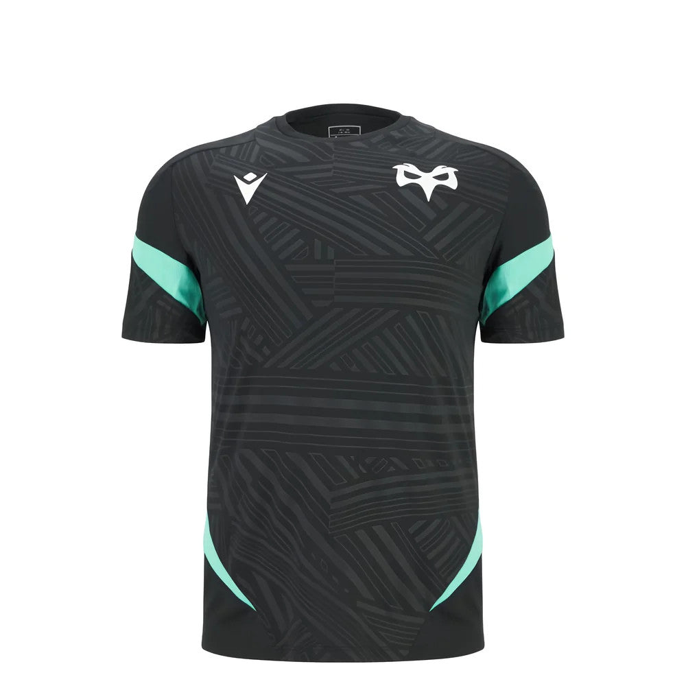 2025-2026 Ospreys Training Poly Rugby Shirt (Black) - Kids_1