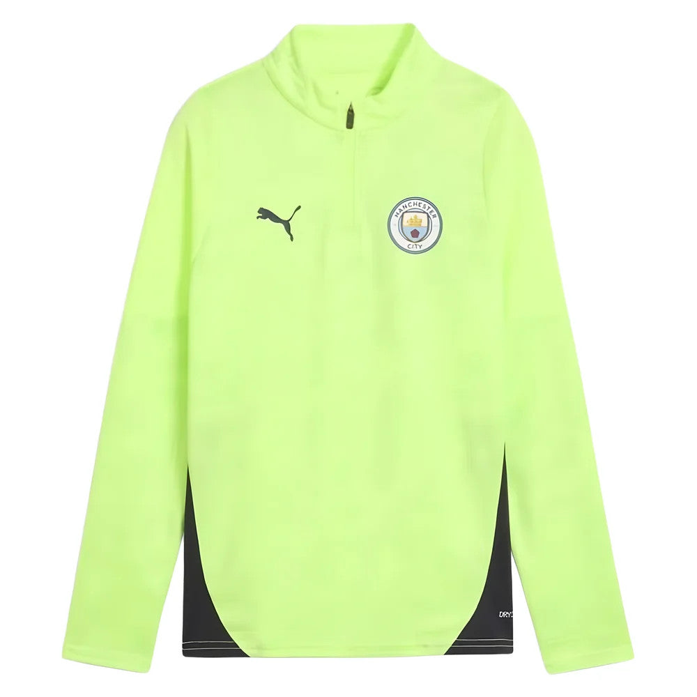 2025-2026 Man City Training 1/4 Zip Top (Fizzy Apple) - Kids_1
