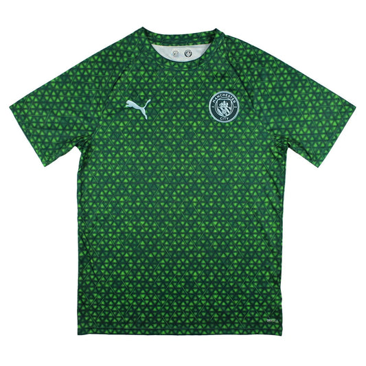 2025-2026 Man City Warm Up Jersey (Green Terrain) - Kids_1