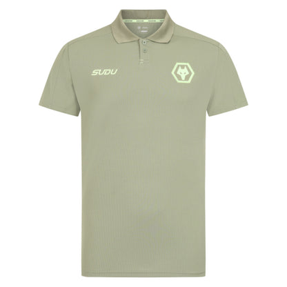 2025-2026 Wolves Players Travel Polo Shirt (Khaki)_2