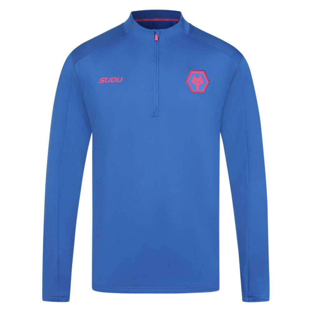 2025-2026 Wolves Players Training 1/4 Zip Top (Lapis Blue)_2