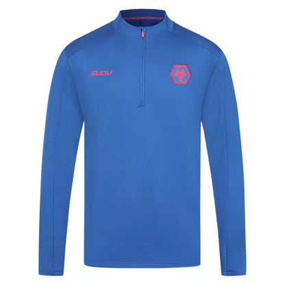 2025-2026 Wolves Players Training 1/4 Zip Top (Lapis Blue)_2