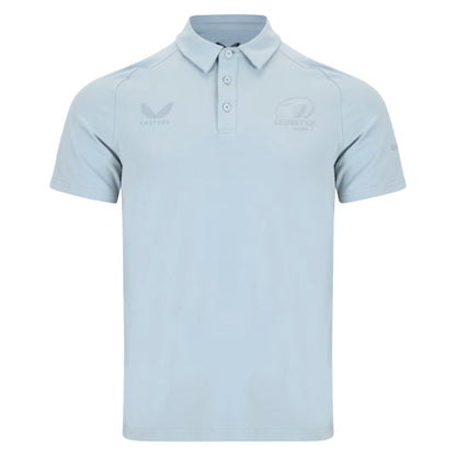 2025-2026 Leinster Rugby Short Sleeve Travel Polo Shirt (Grey Marl)_2