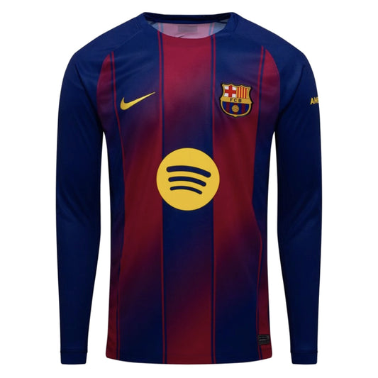 2025-2026 Barcelona Home Long Sleeve Shirt_3