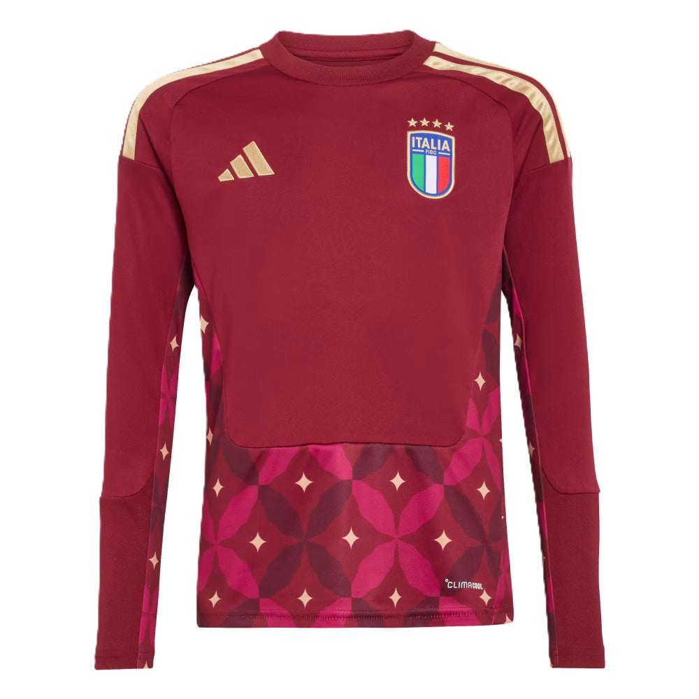 2026-2027 Italy Home Goalkeeper Shirt (Burgundy) - Kids (Donnarumma 1)_4