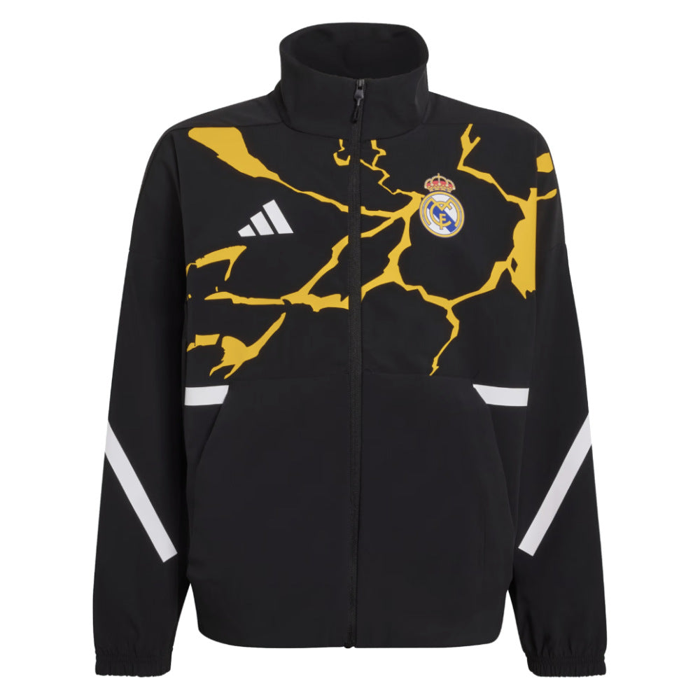 2025-2026 Real Madrid Anthem Jacket (Black) - Kids_2