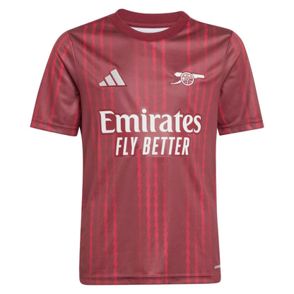 2025-2026 Arsenal Pre-Match Warm Up Shirt (Burgundy) - Kids_1