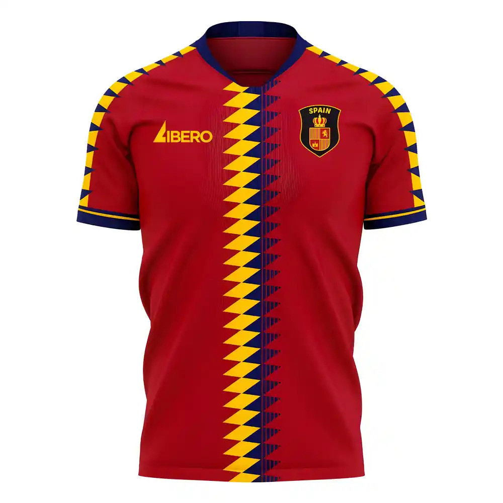 Spain 2025-2026 Home Concept Football Kit (Libero) (OLMO 19)_4