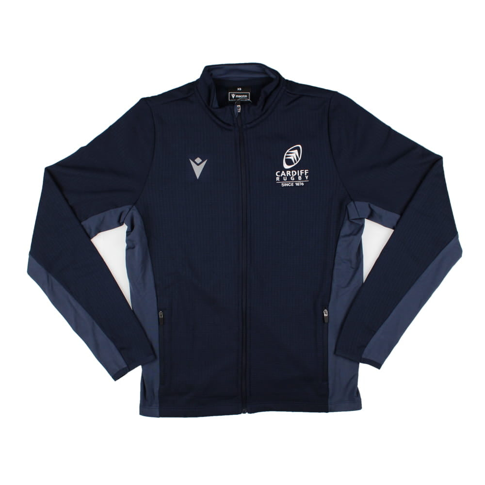 2025-2026 Cardiff Blues Rugby Travel 3D Full Zip Top (Navy)_1