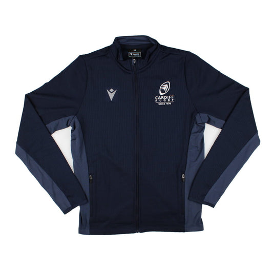 2025-2026 Cardiff Blues Rugby Travel 3D Full Zip Top (Navy)_1