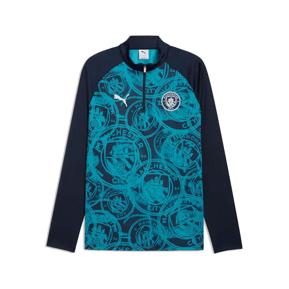 2026 Man City Warm Up 1/4 Zip Top (Deep Navy)_3