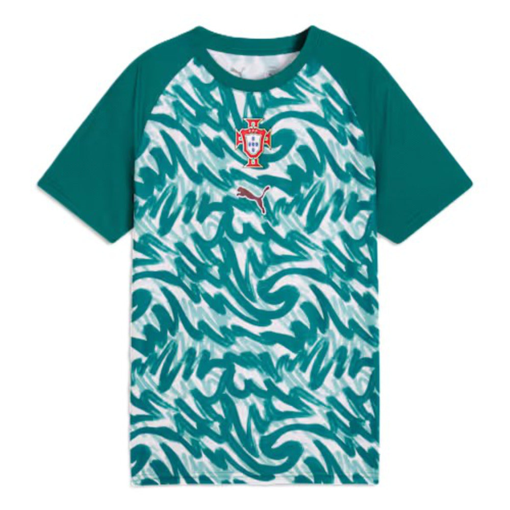 2026-2027 Portugal Warm Up Jersey (Green) - Kids_1