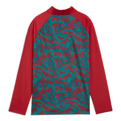 2026-2027 Portugal Warm Up 1/4 Zip Top (Red) - Kids_1