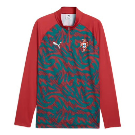 2026-2027 Portugal Warm Up 1/4 Zip Top (Red)_1