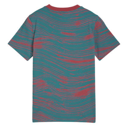 2026-2027 Portugal FtblCulture Tee AOP (Red-Green) - Kids_1