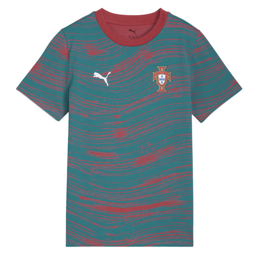 2026-2027 Portugal FtblCulture Tee AOP (Red-Green) - Kids_1