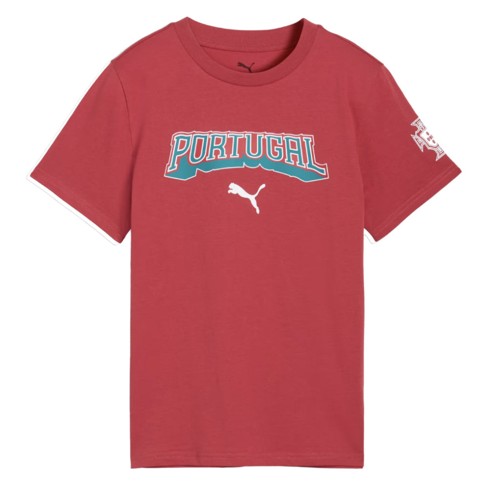 2026-2027 Portugal FtblCulture Tee (Red) - Kids_1