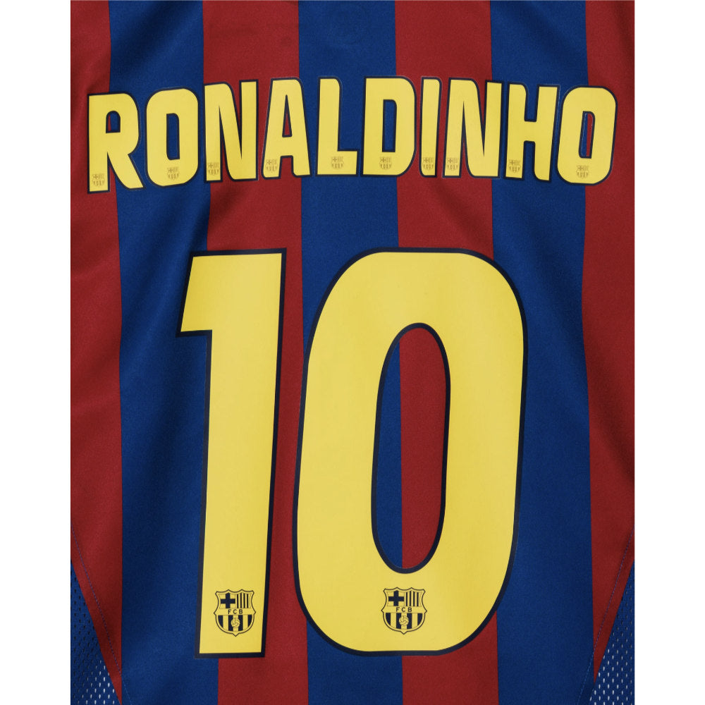 2005-2006 Barcelona T90 Reissue LS Home Shirt (Ronaldinho 10)_2