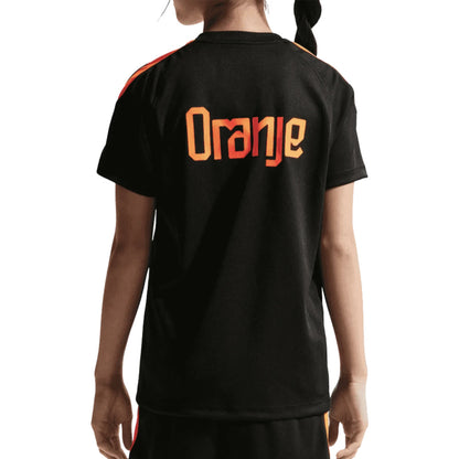 2026-2027 Netherlands Dri-Fit Shirt (Black/Orange) - Kids_1