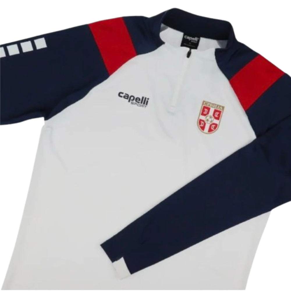 2025-2026 Serbia 1/4 Zip Training Top (White)_2