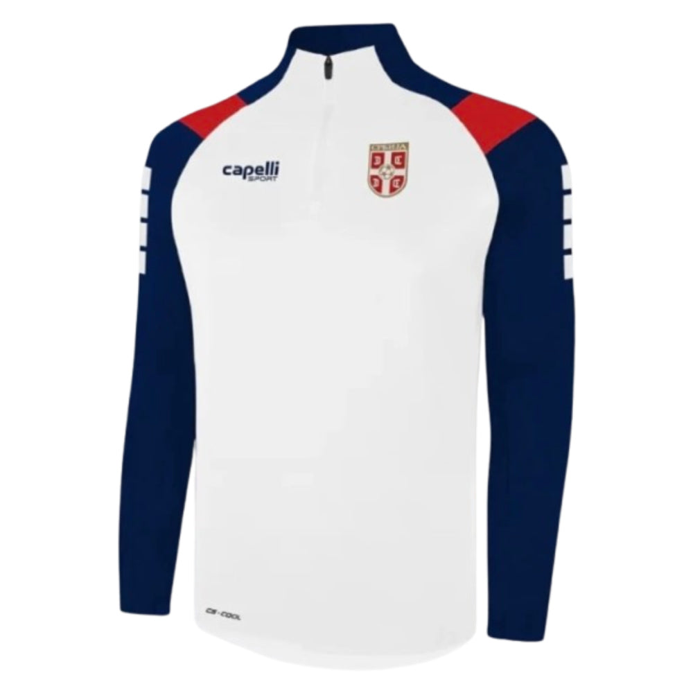 2025-2026 Serbia 1/4 Zip Training Top (White)_2