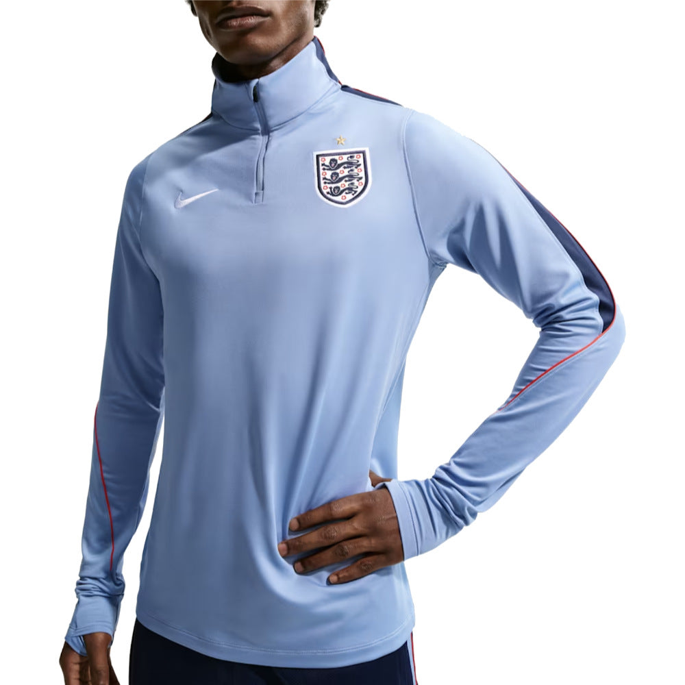 2026-2027 England Dri-Fit Strike 1/4 Zip L/S Drill Top (Work Blue)_2